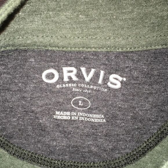 2-Orvis green & blue collection T-neck 1/4 zipper pullover sweater sweatshirt-L - Picture 4 of 9